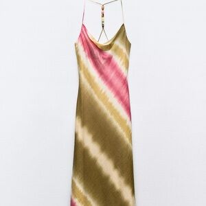 Zara Multicolor Tie-Dye Maxi Dress